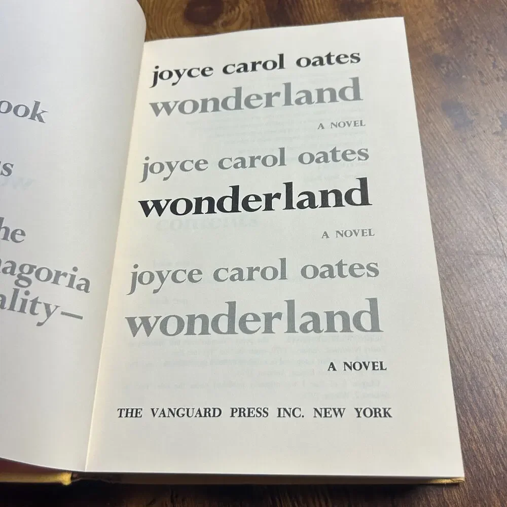 Wonderland by Joyce Carol Oates (1987, Hardcover)